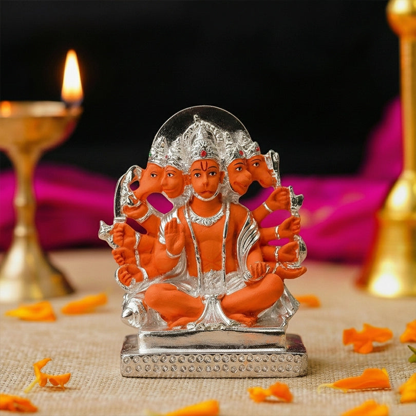 Gold Cow and Calf Statue - Metal Alloy Religious Figurine - Prabhuratan